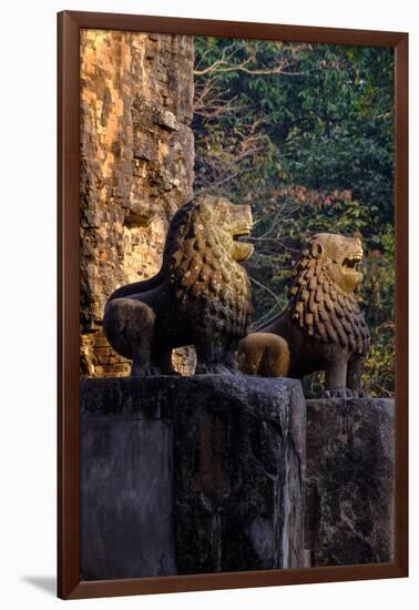 Temple of Prasat Tao Build by King Jayavarman Ii Dated 9th Century, Sambor Prei Kuk-Nathalie Cuvelier-Framed Premium Photographic Print