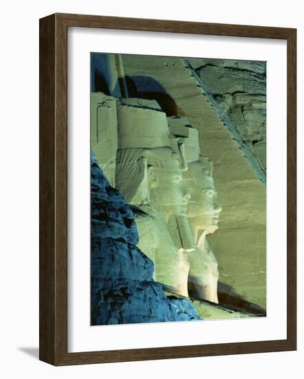 Temple of Ramasses (Ramses) II (Ramses the Great), at Night, Abu Simbel, Nubia, Egypt, Africa-Sylvain Grandadam-Framed Photographic Print