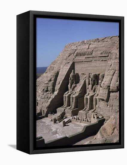 Temple of Re-Herakte Built for Ramses II, Abu Simbel, Unesco World Heritage Site, Nubia, Egypt-G Richardson-Framed Stretched Canvas