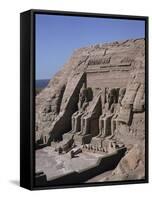 Temple of Re-Herakte Built for Ramses II, Abu Simbel, Unesco World Heritage Site, Nubia, Egypt-G Richardson-Framed Stretched Canvas