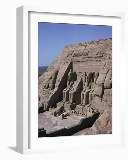 Temple of Re-Herakte Built for Ramses II, Abu Simbel, Unesco World Heritage Site, Nubia, Egypt-G Richardson-Framed Photographic Print