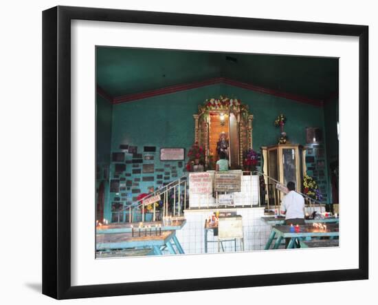 Temple of San Simon, also known as Maximon, Patron Saint of Gamblers and Drunks, San Andres Itzapa-Wendy Connett-Framed Photographic Print