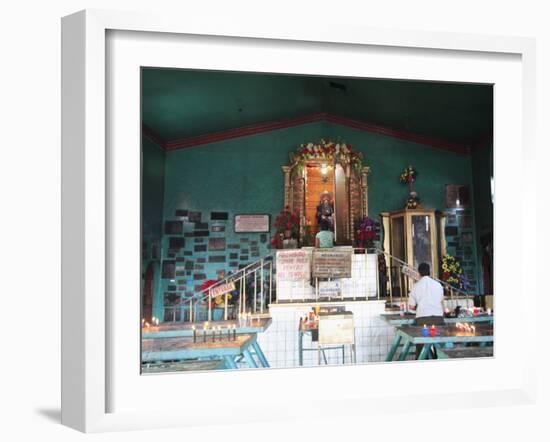 Temple of San Simon, also known as Maximon, Patron Saint of Gamblers and Drunks, San Andres Itzapa-Wendy Connett-Framed Photographic Print