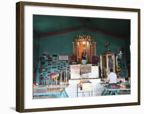 Temple of San Simon, also known as Maximon, Patron Saint of Gamblers and Drunks, San Andres Itzapa-Wendy Connett-Framed Photographic Print