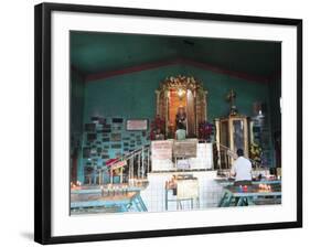 Temple of San Simon, also known as Maximon, Patron Saint of Gamblers and Drunks, San Andres Itzapa-Wendy Connett-Framed Photographic Print