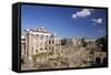 Temple of Saturn and Roman Forum, UNESCO World Heritage Site, Rome, Lazio, Italy, Europe-Peter-Framed Stretched Canvas