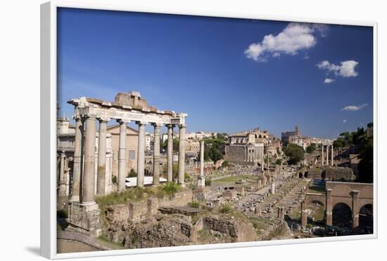 Temple of Saturn and Roman Forum, UNESCO World Heritage Site, Rome, Lazio, Italy, Europe-Peter-Framed Photographic Print