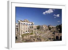 Temple of Saturn and Roman Forum, UNESCO World Heritage Site, Rome, Lazio, Italy, Europe-Peter-Framed Photographic Print