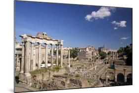 Temple of Saturn and Roman Forum, UNESCO World Heritage Site, Rome, Lazio, Italy, Europe-Peter-Mounted Photographic Print