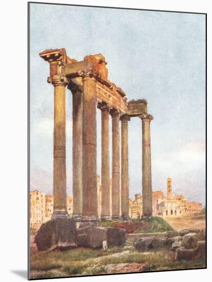 Temple of Saturn, Forum-Alberto Pisa-Mounted Photographic Print