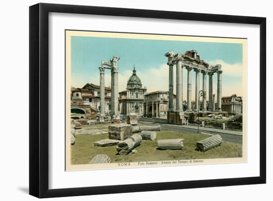 Temple of Saturn, Roman Forum-null-Framed Art Print