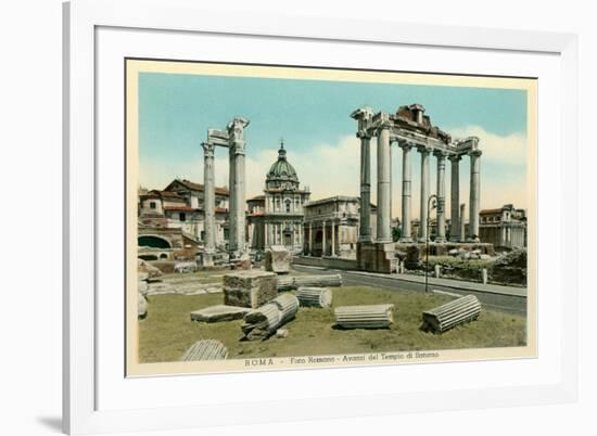 Temple of Saturn, Roman Forum-null-Framed Art Print