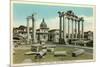 Temple of Saturn, Roman Forum-null-Mounted Art Print