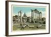 Temple of Saturn, Roman Forum-null-Framed Art Print