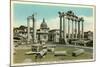 Temple of Saturn, Roman Forum-null-Mounted Art Print