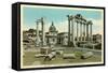 Temple of Saturn, Roman Forum-null-Framed Stretched Canvas