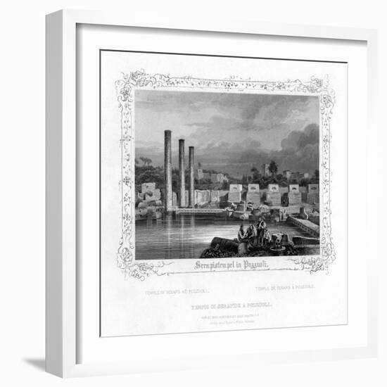 Temple of Serapis at Pozzuoli, Italy, 19th Century-J Poppel-Framed Giclee Print