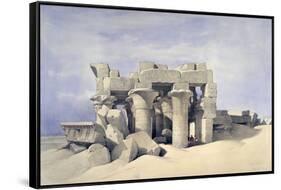 Temple of Sobek and Haroeris at Kom Ombo, 19th Century-David Roberts-Framed Stretched Canvas