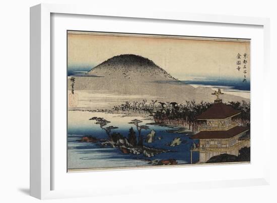 Temple of the Golden Pavilion, C. 1843-Utagawa Hiroshige-Framed Giclee Print