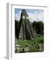 Temple of the Great Jaguar in the Grand Plaza, Mayan Ruins, Tikal, Peten-Robert Francis-Framed Photographic Print