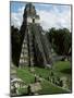 Temple of the Great Jaguar in the Grand Plaza, Mayan Ruins, Tikal, Peten-Robert Francis-Mounted Photographic Print