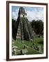 Temple of the Great Jaguar in the Grand Plaza, Mayan Ruins, Tikal, Peten-Robert Francis-Framed Photographic Print