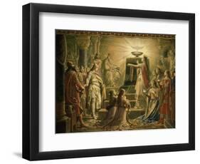 Temple of the Holy Grail, Final Scene from Parsifal, Opera by Richard Wagner, 1813-83-Wilhelm Hauschild-Framed Premium Giclee Print