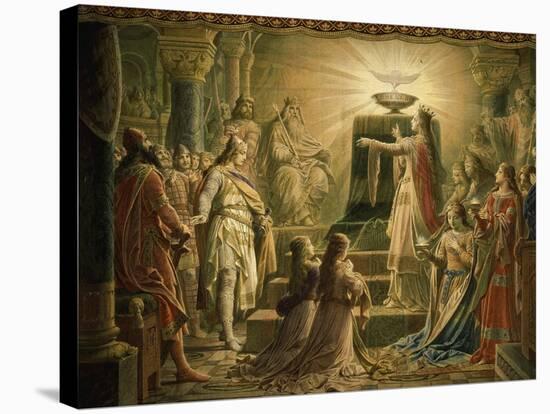 Temple of the Holy Grail, Final Scene from Parsifal, Opera by Richard Wagner, 1813-83-Wilhelm Hauschild-Stretched Canvas