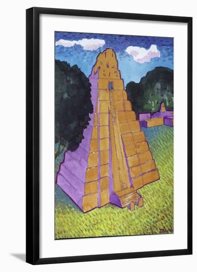 Temple of the Jaguar (Tikal)-John Newcomb-Framed Giclee Print