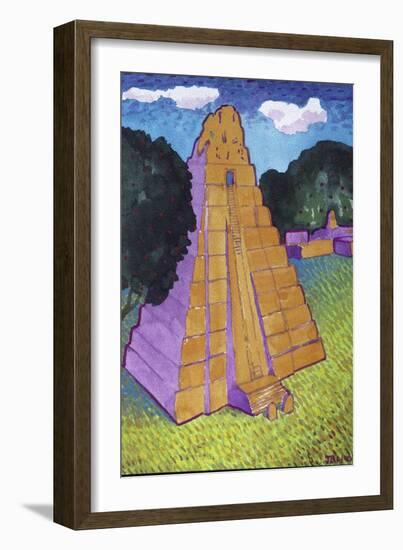 Temple of the Jaguar (Tikal)-John Newcomb-Framed Giclee Print