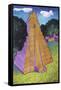 Temple of the Jaguar (Tikal)-John Newcomb-Framed Stretched Canvas