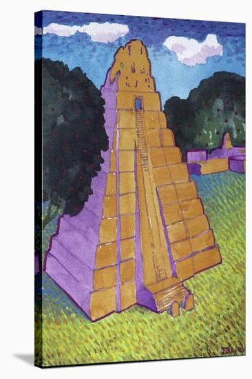 Temple of the Jaguar (Tikal)-John Newcomb-Stretched Canvas