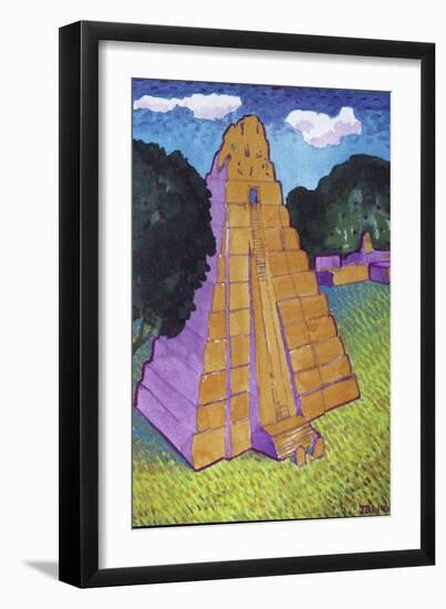 Temple of the Jaguar (Tikal)-John Newcomb-Framed Premium Giclee Print
