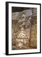 Temple of the Masks, with 8 Foot Tall Mask, Kohunlich-Richard Maschmeyer-Framed Photographic Print