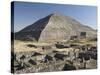 Temple of the Sun, Archaeological Zone of Teotihuacan, UNESCO World Heritage Site, Mexico-null-Stretched Canvas