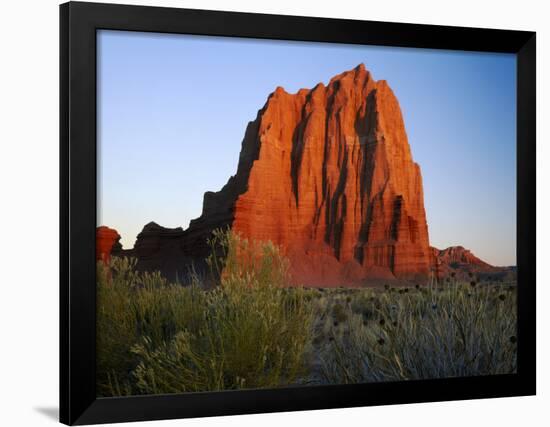 Temple of the Sun, Lower Cathedral Valley, Colorado Plateau, Capitol Reef National Park, Utah, USA-Scott T. Smith-Framed Photographic Print