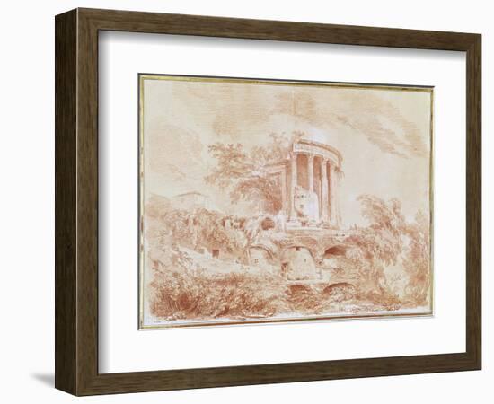 Temple of the Sybil at Tivoli-Jean-Honoré Fragonard-Framed Giclee Print