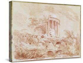 Temple of the Sybil at Tivoli-Jean-Honoré Fragonard-Stretched Canvas