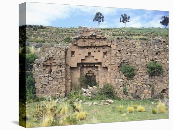 Temple of the Virgins of the Sun on the Island of the Moon, Lake Titicaca-null-Stretched Canvas