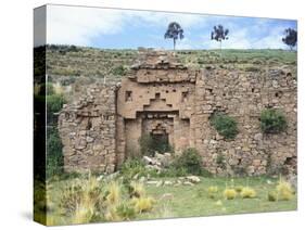 Temple of the Virgins of the Sun on the Island of the Moon, Lake Titicaca-null-Stretched Canvas