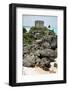 Temple of the Wind God Tulum Mexico-George Oze-Framed Photographic Print