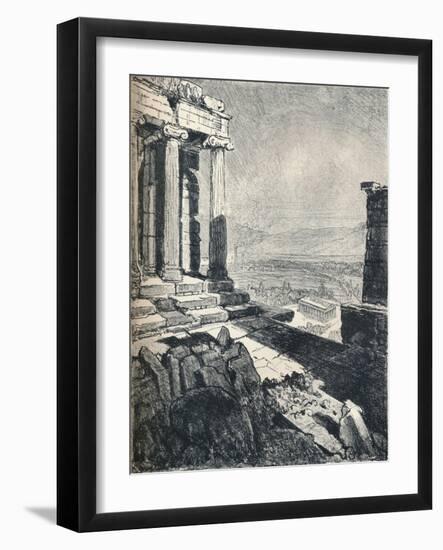 'Temple of Theseus from the Acropolis', c1913-Joseph Pennell-Framed Giclee Print