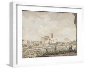 Temple of Venus and Rome, Rome, 1781 (W/C with Pen and Brown Ink over Pencil on Paper)-William Pars-Framed Giclee Print