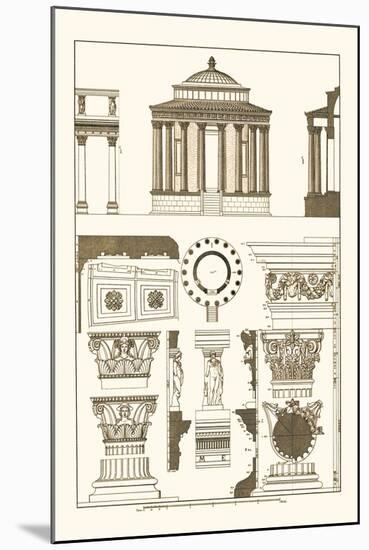Temple of Vesta at Tivoli, Incantana at Salonichi-J. Buhlmann-Mounted Art Print