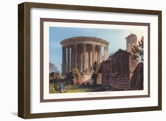 Temple of Vesta at Tivoli-M. Dubourg-Framed Art Print