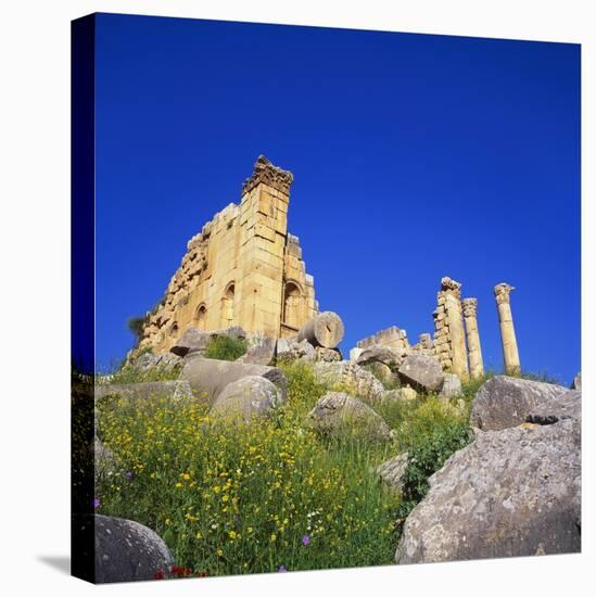 Temple of Zeus, Jerash, Jordan, Middle East-Christopher Rennie-Stretched Canvas