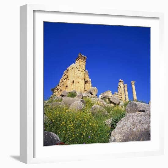 Temple of Zeus, Jerash, Jordan, Middle East-Christopher Rennie-Framed Photographic Print