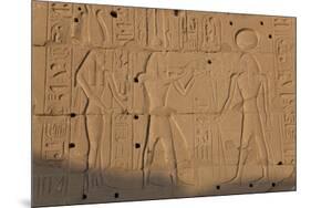 Temple Relief and Hieroglyphics, Karnak, Luxor, Egypt-Peter Adams-Mounted Premium Photographic Print