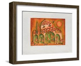 Temple Rouge-Francoise Deberdt-Framed Collectable Print