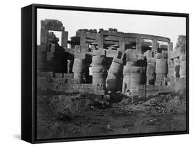 Temple Ruins, Egypt, 1852-Maxime Du Camp-Framed Stretched Canvas